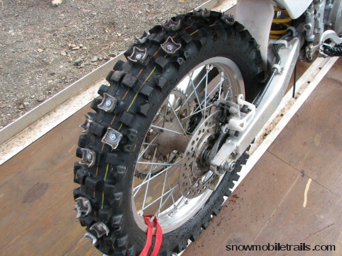 Rear Tire Honda CRF450 Motorcycle Ice Studs