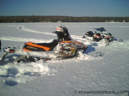 Devil Track Lake Grand Marais Snowmobiling