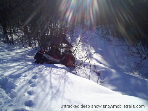 Heading down onto stream surface