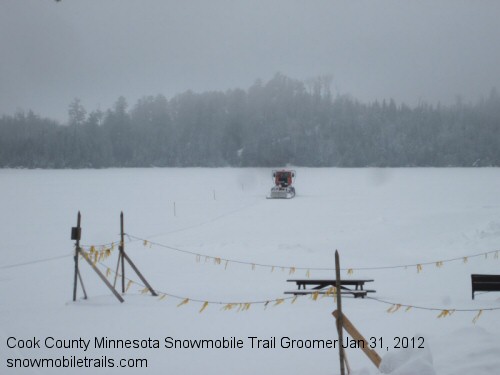 Snowmobile Trail Groomer Cook County Minnnesota Gunflint Trail Grand Marais