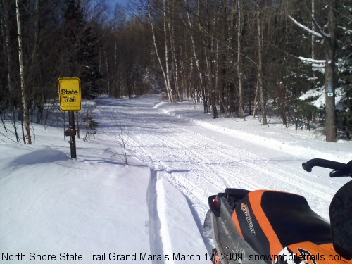 North Shore State Trail Grand Marais March 12, 2009